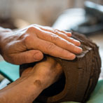 Patricia Shone in her studio 2018